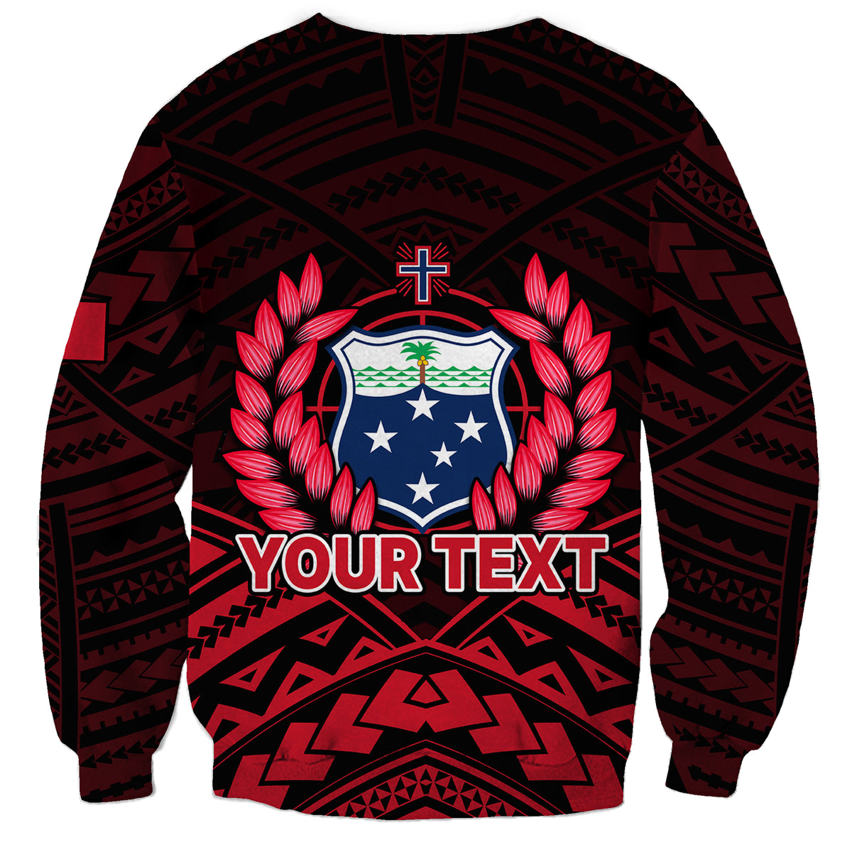 (Custom Personalised) Samoa Independence Day Sweatshirt Ulafa Polynesian Unique Red No2 LT9 - Polynesian Pride