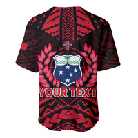 (Custom Personalised) Samoa Independence Day Baseball Jersey Ulafa Polynesian Unique Red No3 LT9 - Polynesian Pride