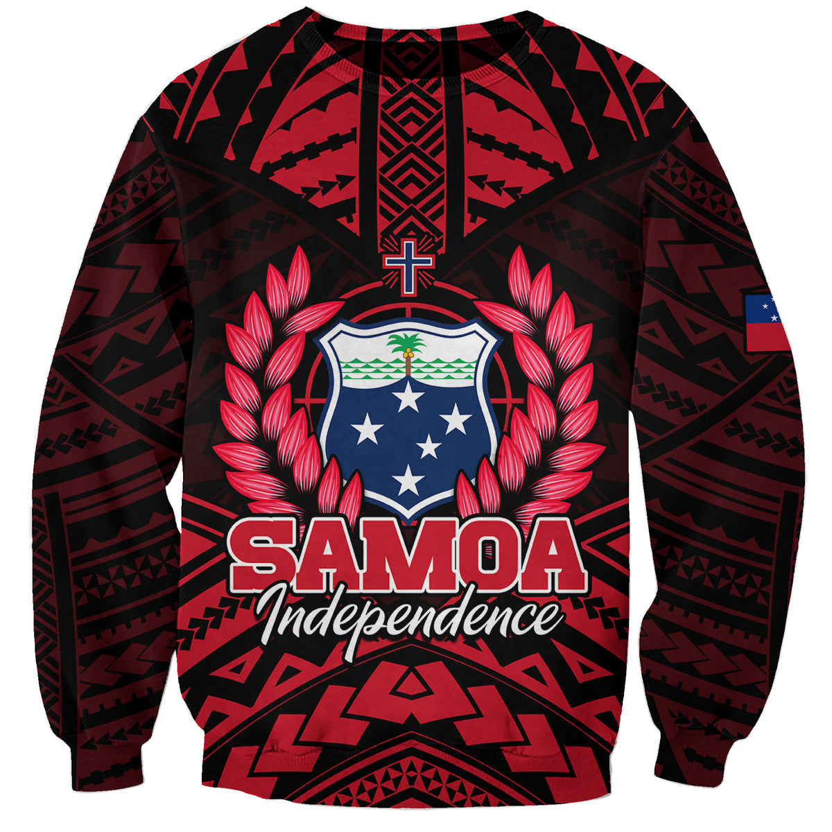 (Custom Personalised) Samoa Independence Day Sweatshirt Ulafa Polynesian Unique Red No3 LT9 Unisex Red - Polynesian Pride