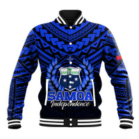 (Custom Personalised) Samoa Independence Day Baseball Jacket Ulafa Polynesian Unique Blue No1 LT9 Unisex Blue - Polynesian Pride