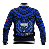 (Custom Personalised) Samoa Independence Day Baseball Jacket Ulafa Polynesian Unique Blue No1 LT9 - Polynesian Pride