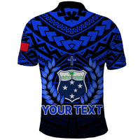 Custom Samoa Independence Day Polo Shirt Ulafa Polynesian Unique Blue No1 LT9 - Polynesian Pride