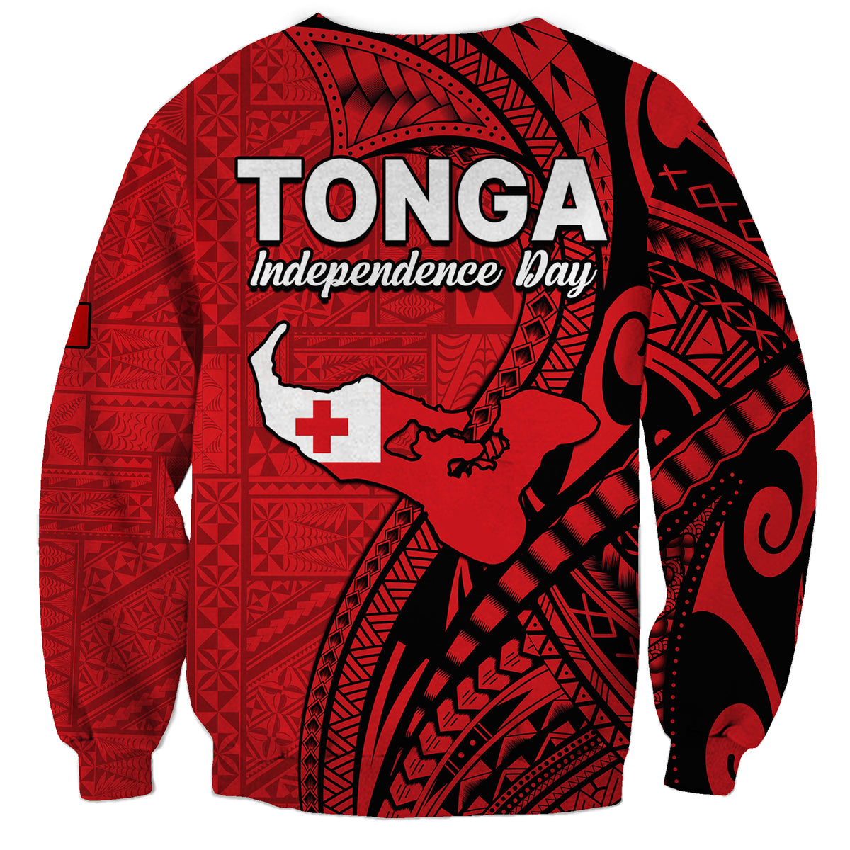 Tonga Independence Anniversary Sweatshirt Tongan Tribal Pattern Unique Version LT9 - Polynesian Pride