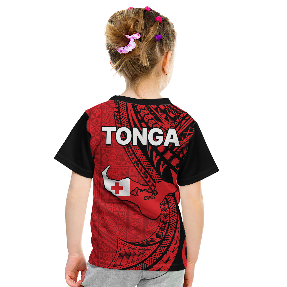 Polynesian Tonga Kid T Shirt Tribal Pattern Unique Version LT9 - Polynesian Pride