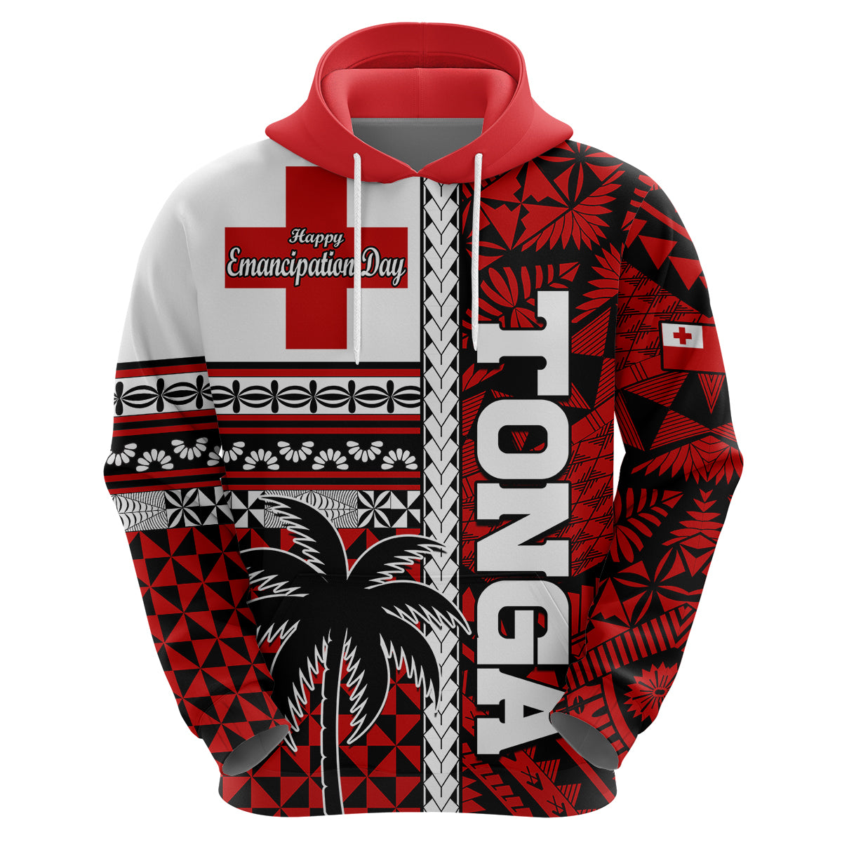 Tonga Independence Day Hoodie Proud Tongan Emancipation with Kupesi Ngatu LT9 - Polynesian Pride
