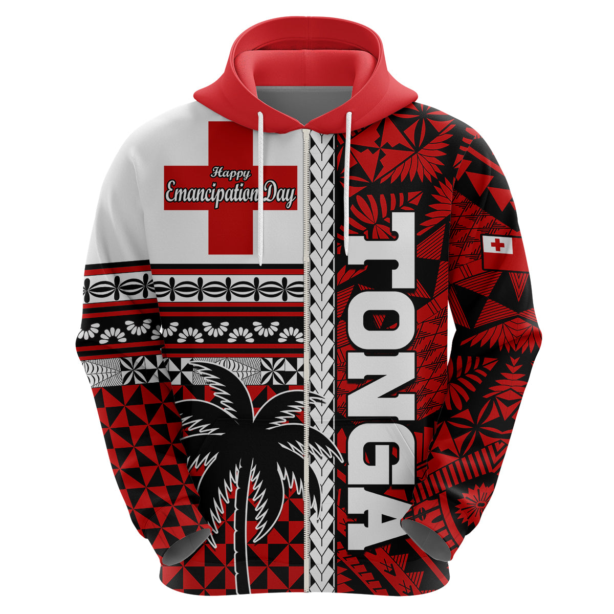 Tonga Independence Day Hoodie Proud Tongan Emancipation with Kupesi Ngatu LT9 - Polynesian Pride