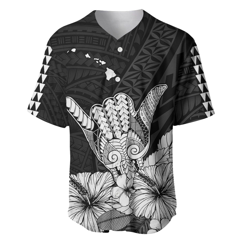 Hawaii Shaka Sign Baseball Jersey Black Version LT9 - Polynesian Pride