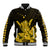 Hawaii Shaka Sign Baseball Jacket Gold Version LT9 Unisex Gold - Polynesian Pride
