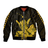 Hawaii Shaka Sign Bomber Jacket Gold Version LT9 Unisex Gold - Polynesian Pride