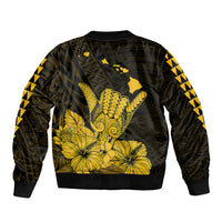 Hawaii Shaka Sign Bomber Jacket Gold Version LT9 - Polynesian Pride