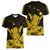 Hawaii Shaka Sign Women V Neck T Shirt Gold Version LT9 Female Gold - Polynesian Pride