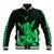 Hawaii Shaka Sign Baseball Jacket Green Version LT9 Unisex Green - Polynesian Pride