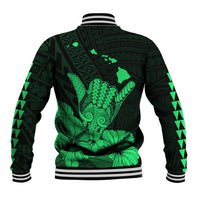 Hawaii Shaka Sign Baseball Jacket Green Version LT9 - Polynesian Pride