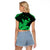 Hawaii Shaka Sign Raglan Cropped T Shirt Green Version LT9 - Polynesian Pride