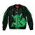 Hawaii Shaka Sign Sleeve Zip Bomber Jacket Green Version LT9 Unisex Green - Polynesian Pride