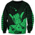 Hawaii Shaka Sign Sweatshirt Green Version LT9 Unisex Green - Polynesian Pride