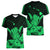 Hawaii Shaka Sign Women V Neck T Shirt Green Version LT9 Female Green - Polynesian Pride