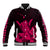 Hawaii Shaka Sign Baseball Jacket Pink Version LT9 Unisex Pink - Polynesian Pride