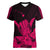 Hawaii Shaka Sign Women V Neck T Shirt Pink Version LT9 - Polynesian Pride