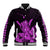 Hawaii Shaka Sign Baseball Jacket Purple Version LT9 Unisex Purple - Polynesian Pride