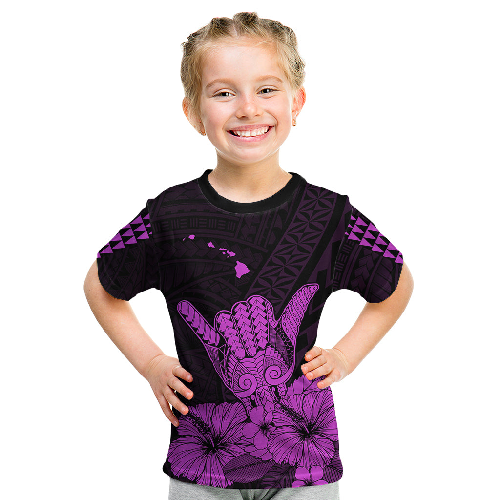 Hawaii Shaka Sign Kid T Shirt Purple Version LT9 - Polynesian Pride