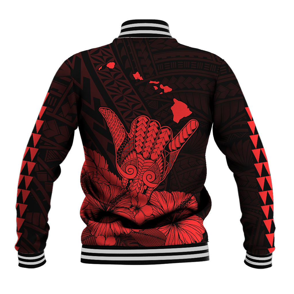 Hawaii Shaka Sign Baseball Jacket Red Version LT9 - Polynesian Pride