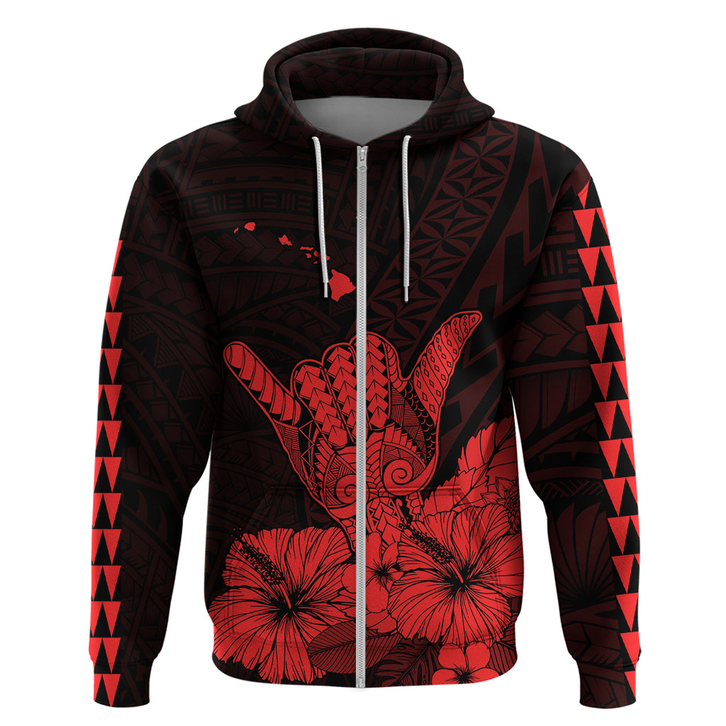 Hawaii Shaka Sign Hoodie Red Version LT9 - Polynesian Pride