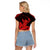 Hawaii Shaka Sign Raglan Cropped T Shirt Red Version LT9 - Polynesian Pride