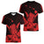Hawaii Shaka Sign Women V Neck T Shirt Red Version LT9 Female Red - Polynesian Pride
