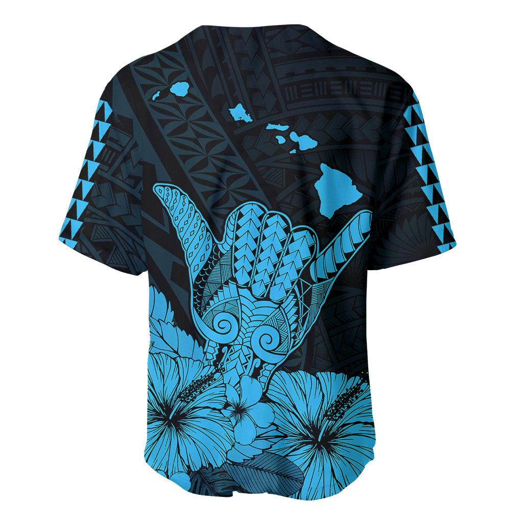 Hawaii Shaka Sign Baseball Jersey Blue Version LT9 - Polynesian Pride