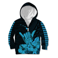Hawaii Shaka Sign Kid Hoodie Blue Version LT9 - Polynesian Pride