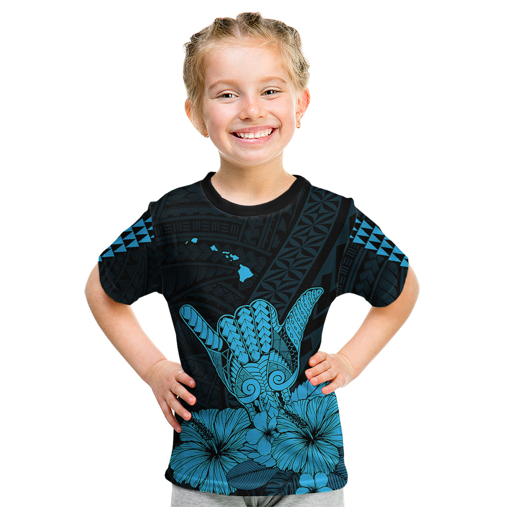 Hawaii Shaka Sign Kid T Shirt Blue Version LT9 - Polynesian Pride