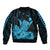 Hawaii Shaka Sign Sleeve Zip Bomber Jacket Blue Version LT9 - Polynesian Pride