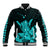 Hawaii Shaka Sign Baseball Jacket Turquoise Version LT9 Unisex Turquoise - Polynesian Pride