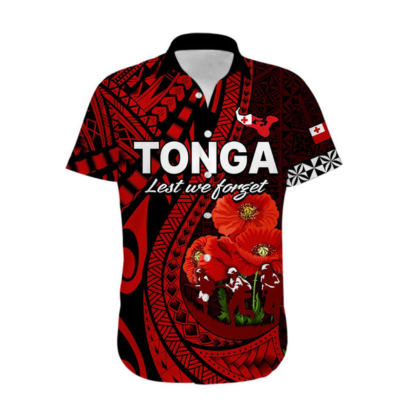 (Custom Personalised) Tonga ANZAC Day Long Sleeve Shirt Lest We Forget Blue Version LT9 main image 0