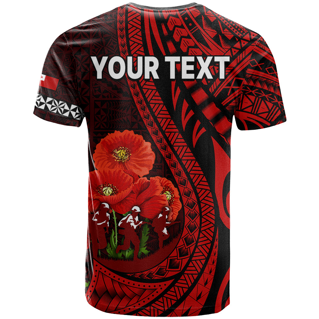 Custom Tonga ANZAC Day T Shirt Lest We Forget Red Version LT9 - Polynesian Pride