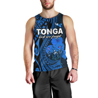 (Custom Personalised) Tonga ANZAC Day Men Tank Top Lest We Forget Blue Version LT9 - Polynesian Pride