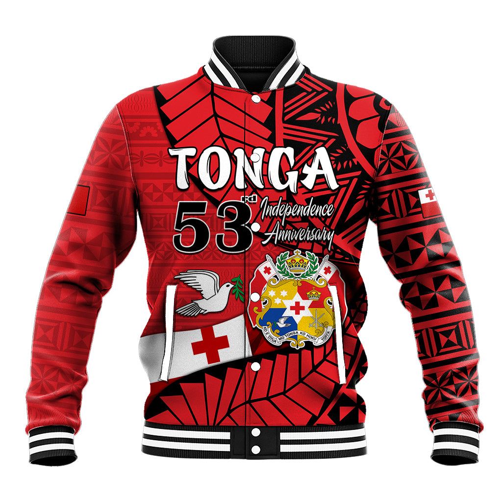 (Custom Personalised) Tonga Emancipation Day Baseball Jacket Happy 53rd Independence Anniversary LT9 Unisex Red - Polynesian Pride