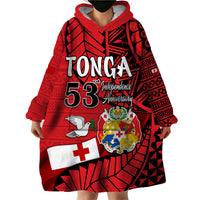 (Custom Personalised) Tonga Emancipation Day Wearable Blanket Hoodie Happy 53rd Independence Anniversary LT9 - Polynesian Pride