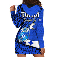 Tonga Emancipation Day Hoodie Dress Happy 53rd Independence Anniversary Blue Version LT9 - Polynesian Pride