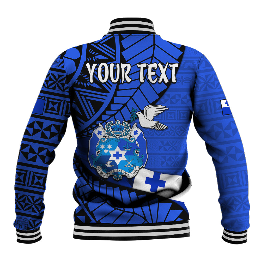 (Custom Personalised) Tonga Emancipation Day Baseball Jacket Happy 53rd Independence Anniversary Blue Version LT9 - Polynesian Pride