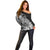 Polynesian Tahiti Island Off Shoulder Sweater The Wave of Water - Black LT9 - Polynesian Pride