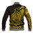 Polynesian Tahiti Island Baseball Jacket The Wave of Water - Gold LT9 - Polynesian Pride