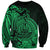 Polynesian Tahiti Island Sweatshirt The Wave of Water - Green LT9 Unisex Green - Polynesian Pride