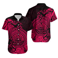 Polynesian Tahiti Island Hawaiian Shirt The Wave of Water - Pink LT9 Pink - Polynesian Pride