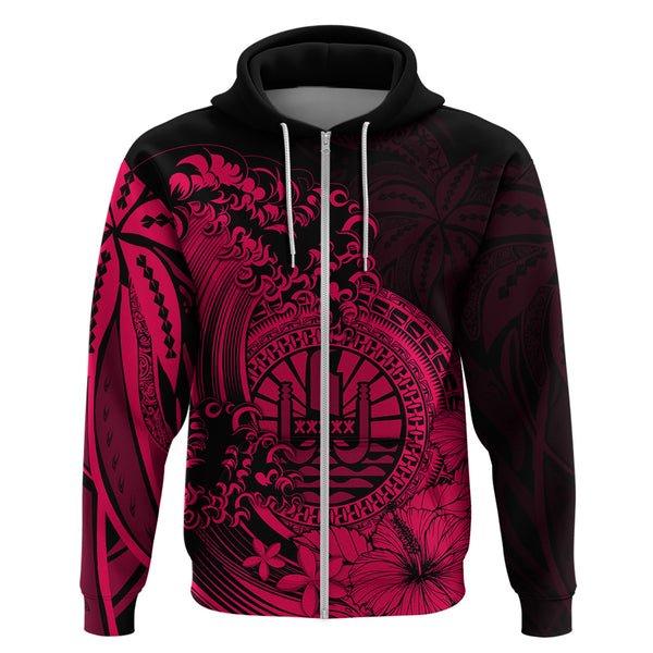 Hawaiian Shark Polynesian Hoodie Vibe Pink Style LT6