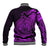 Polynesian Tahiti Island Baseball Jacket The Wave of Water - Purple LT9 - Polynesian Pride