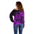 Polynesian Tahiti Island Off Shoulder Sweater The Wave of Water - Purple LT9 - Polynesian Pride
