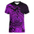 Polynesian Tahiti Island Women V Neck T Shirt The Wave of Water - Purple LT9 - Polynesian Pride