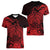 Polynesian Tahiti Island Women V Neck T Shirt The Wave of Water - Red LT9 Female Red - Polynesian Pride